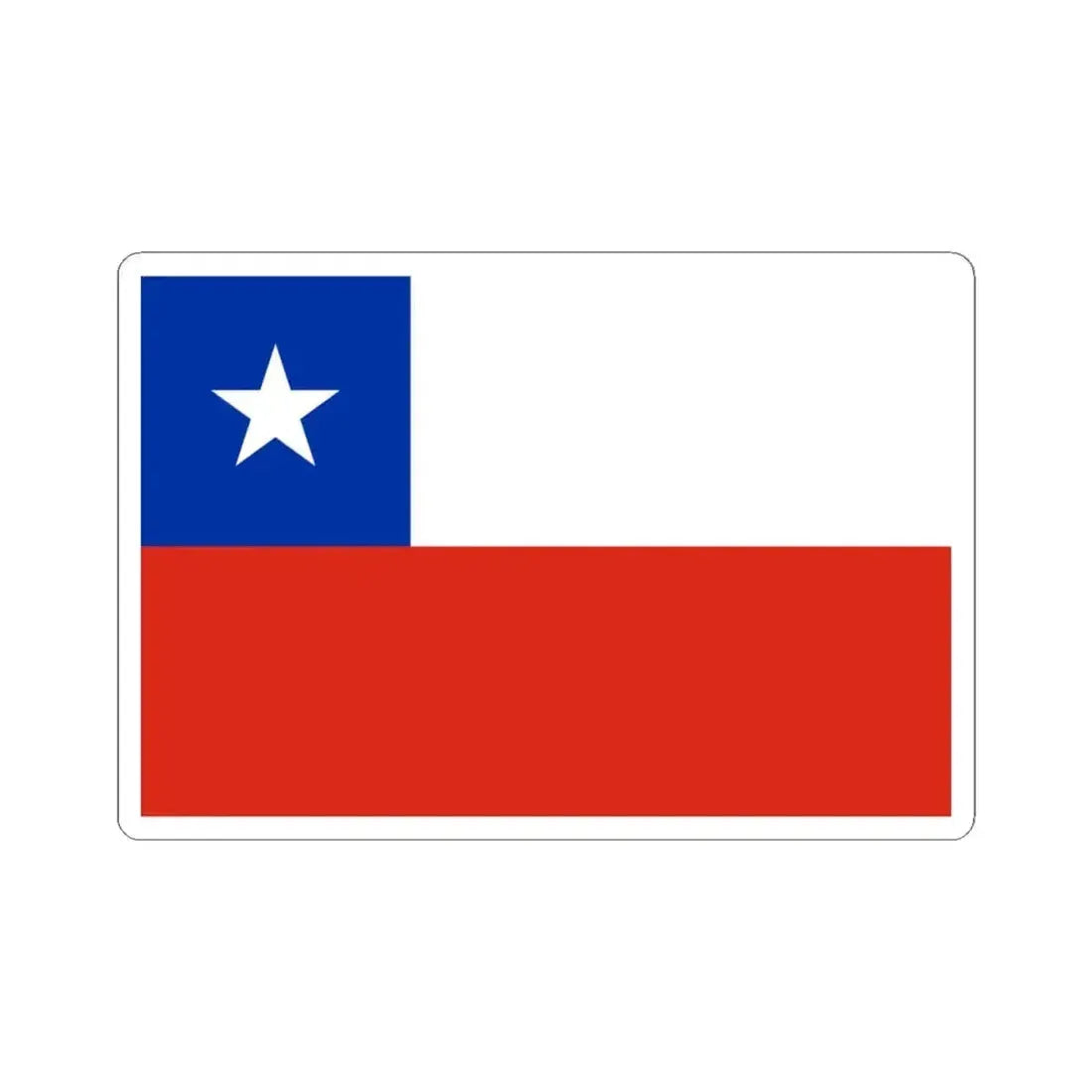 Flag of Chile (Chile) STICKER Vinyl Kiss-Cut Decal 4 Inch White - The Sticker Space