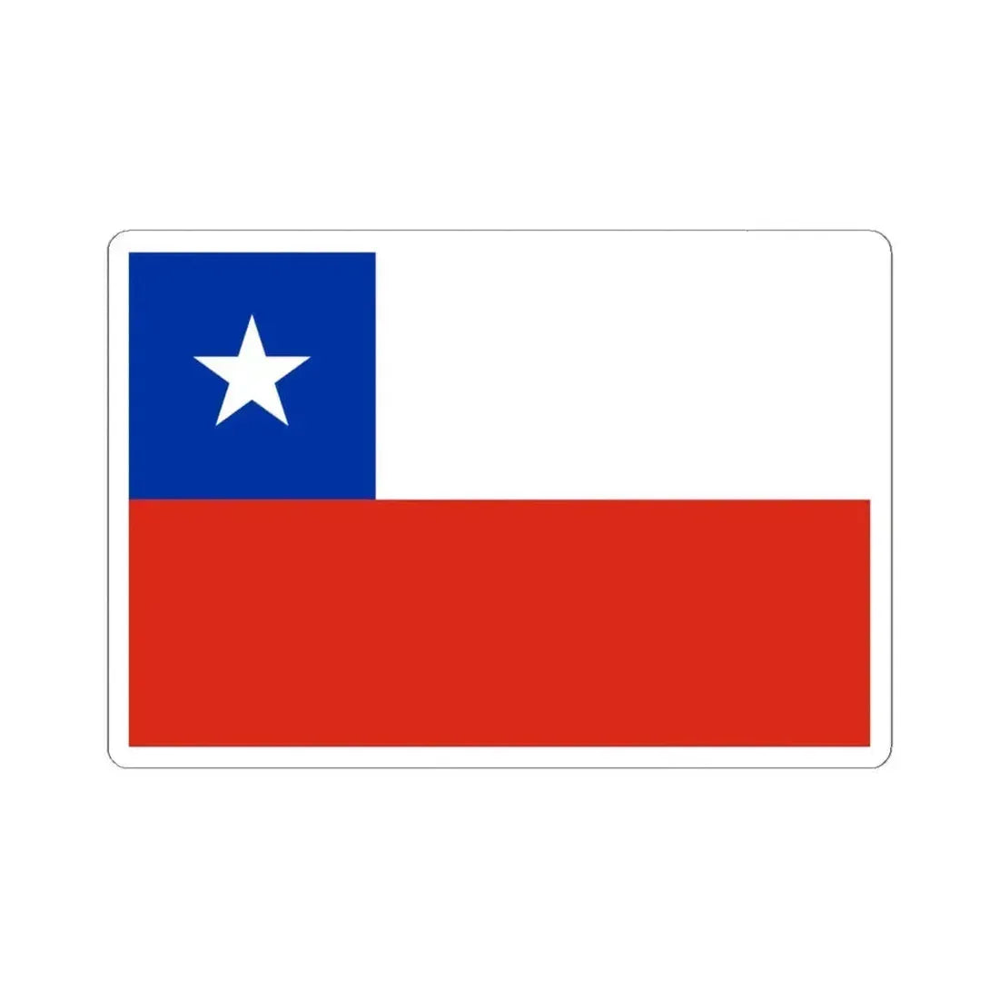 Flag of Chile (Chile) STICKER Vinyl Kiss-Cut Decal 6 Inch White - The Sticker Space