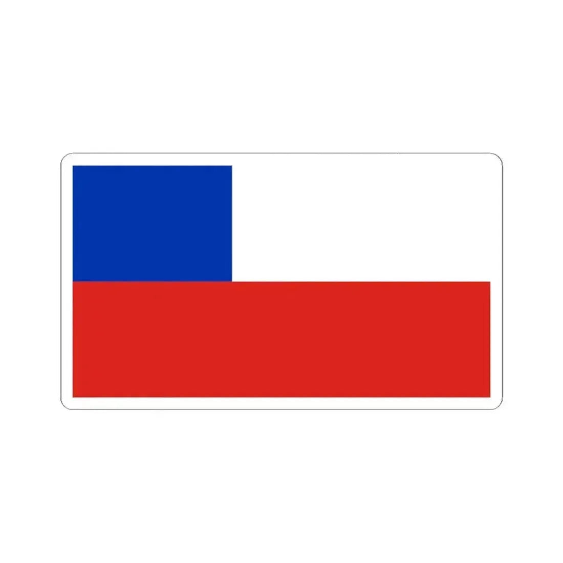 Flag of Chile Civil Use 1826-1854 (Chile) STICKER Vinyl Kiss-Cut Decal 6 Inch White - The Sticker Space