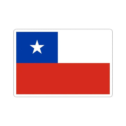 Flag of Chile Rectangular canton variant 1 (Chile) STICKER Vinyl Kiss-Cut Decal 3 Inch White - The Sticker Space