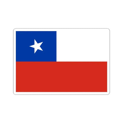 Flag of Chile Rectangular canton variant 2 (Chile) STICKER Vinyl Kiss-Cut Decal 3 Inch White - The Sticker Space