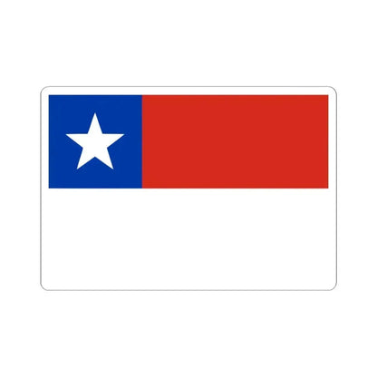 Flag of Chile red stripe above variant (Chile) STICKER Vinyl Kiss-Cut Decal 4 Inch White - The Sticker Space