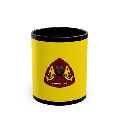 Flag of Chimbote the largest city in the Ancash Region Peru - Black Coffee Mug-11oz-The Sticker Space