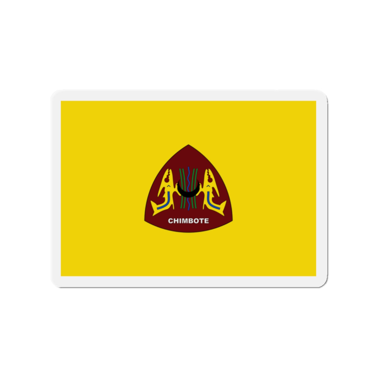 Flag of Chimbote the largest city in the Ancash Region Peru - Die-Cut Magnet-2" x 2"-The Sticker Space