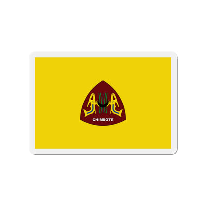 Flag of Chimbote the largest city in the Ancash Region Peru - Die-Cut Magnet-3" x 3"-The Sticker Space