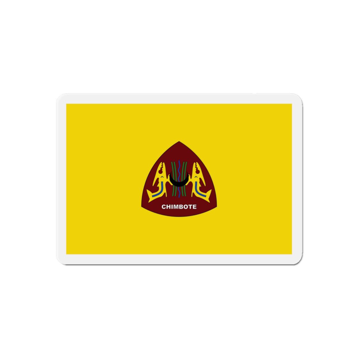 Flag of Chimbote the largest city in the Ancash Region Peru - Die-Cut Magnet-6 × 6"-The Sticker Space