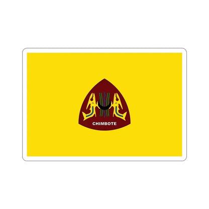 Flag of Chimbote the largest city in the Ancash Region Peru STICKER Vinyl Die-Cut Decal 4 Inch - The Sticker Space