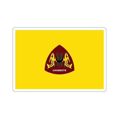 Flag of Chimbote the largest city in the Ancash Region Peru STICKER Vinyl Die-Cut Decal-5 Inch-The Sticker Space