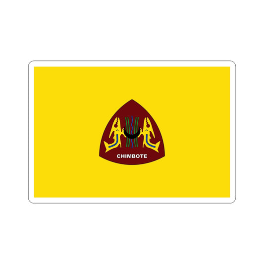 Flag of Chimbote the largest city in the Ancash Region Peru STICKER Vinyl Die-Cut Decal-6 Inch-The Sticker Space