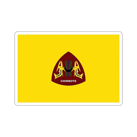 Flag of Chimbote the largest city in the Ancash Region Peru STICKER Vinyl Die-Cut Decal 6 Inch - The Sticker Space