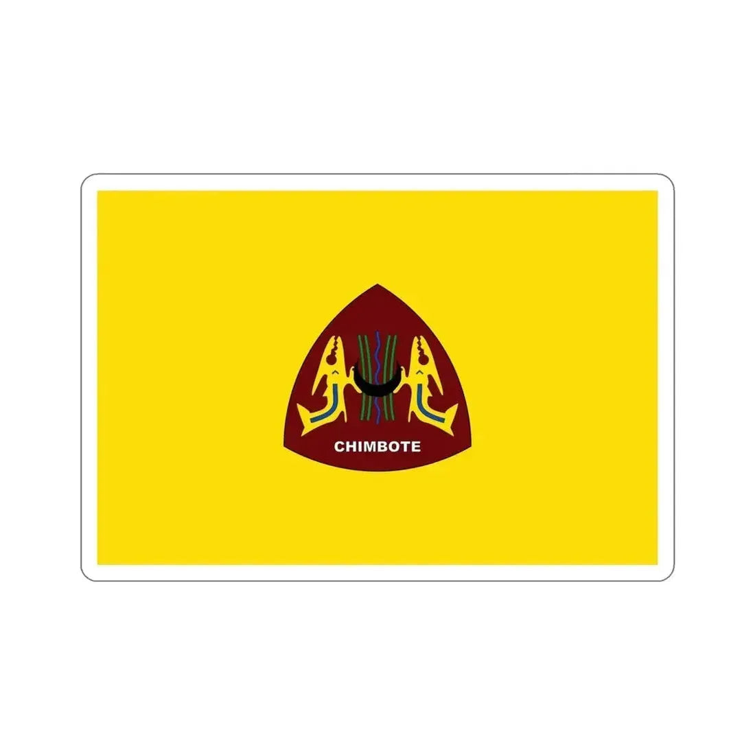Flag of Chimbote the largest city in the Ancash Region Peru STICKER Vinyl Die-Cut Decal - The Sticker Space