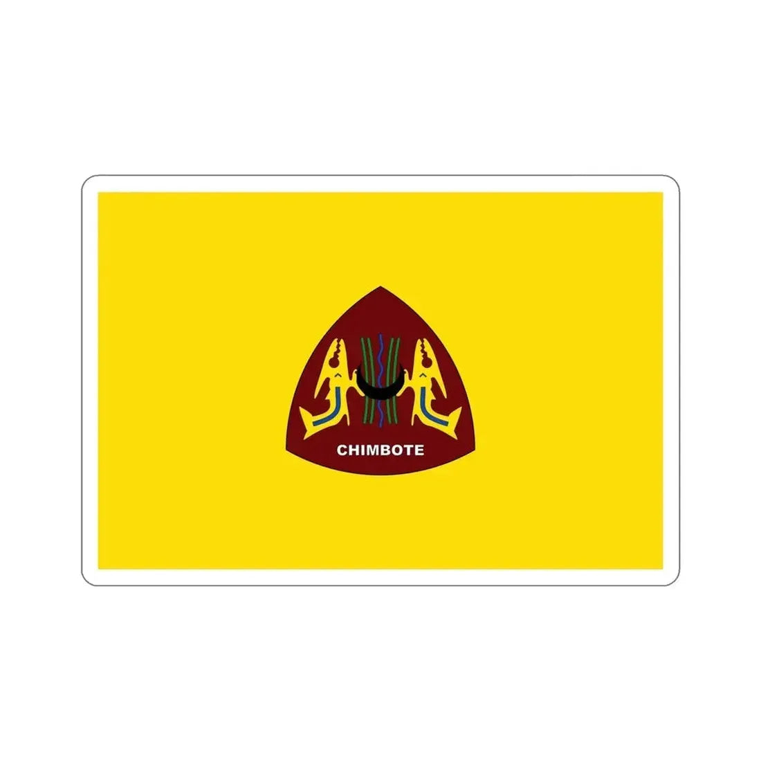 Flag of Chimbote the largest city in the Ancash Region Peru STICKER Vinyl Die-Cut Decal - The Sticker Space
