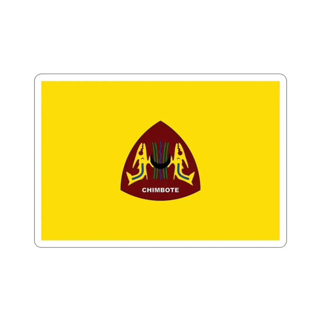 Flag of Chimbote the largest city in the Ancash Region Peru STICKER Vinyl Die-Cut Decal - The Sticker Space