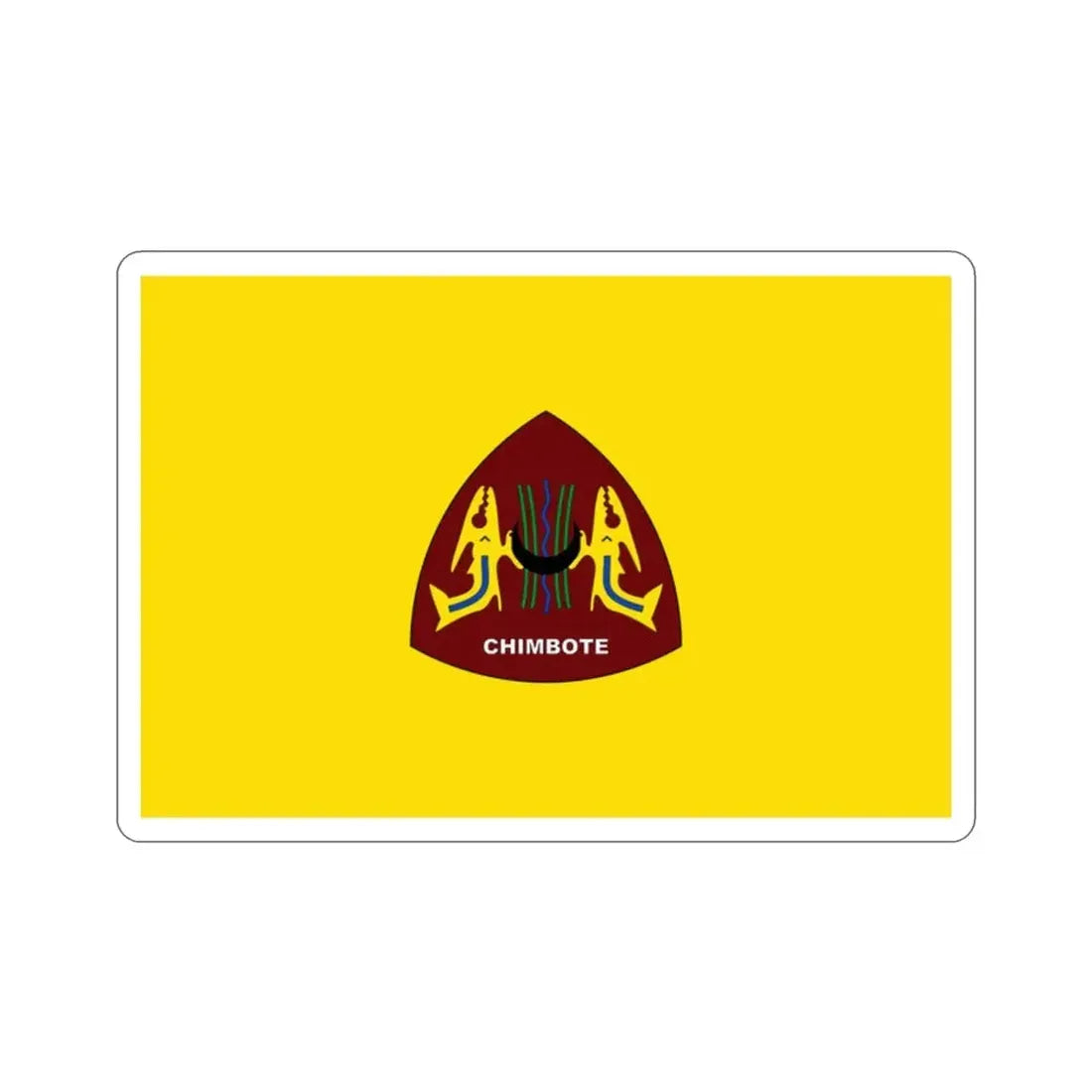 Flag of Chimbote the largest city in the Ancash Region Peru STICKER Vinyl Die-Cut Decal - The Sticker Space