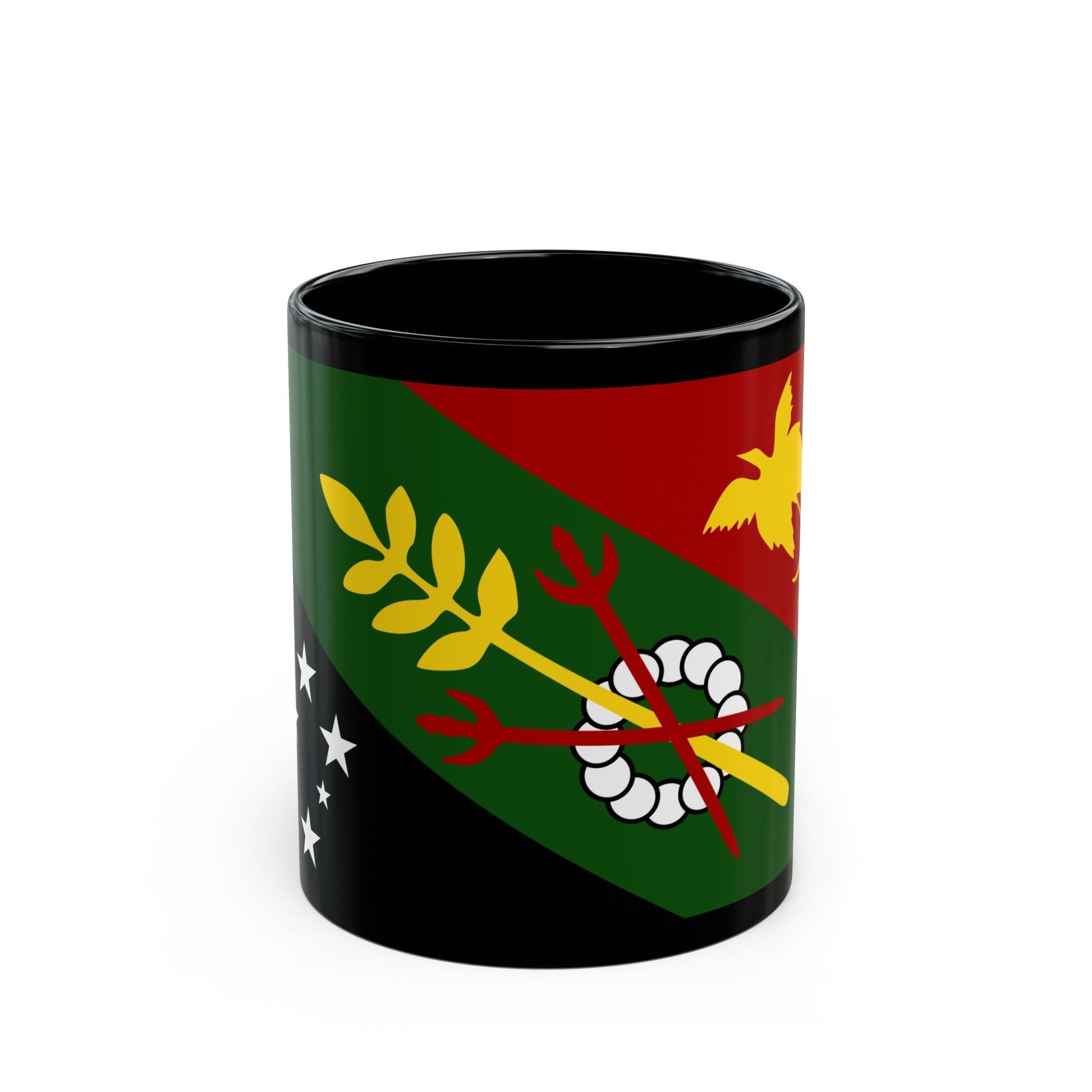 Flag of Chimbu Papa New Guinea - Black Coffee Mug-11oz-The Sticker Space