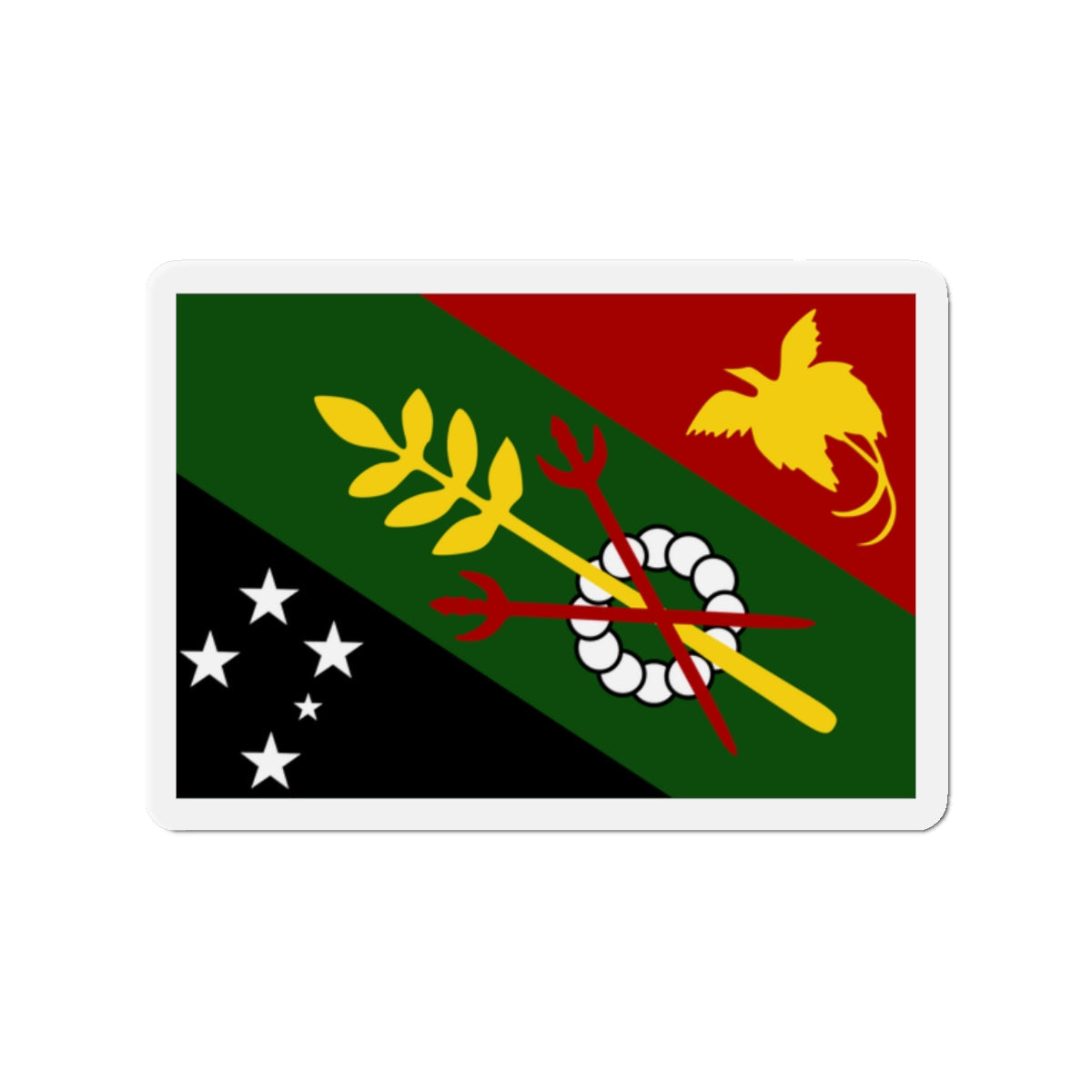 Flag of Chimbu Papa New Guinea - Die-Cut Magnet-2" x 2"-The Sticker Space