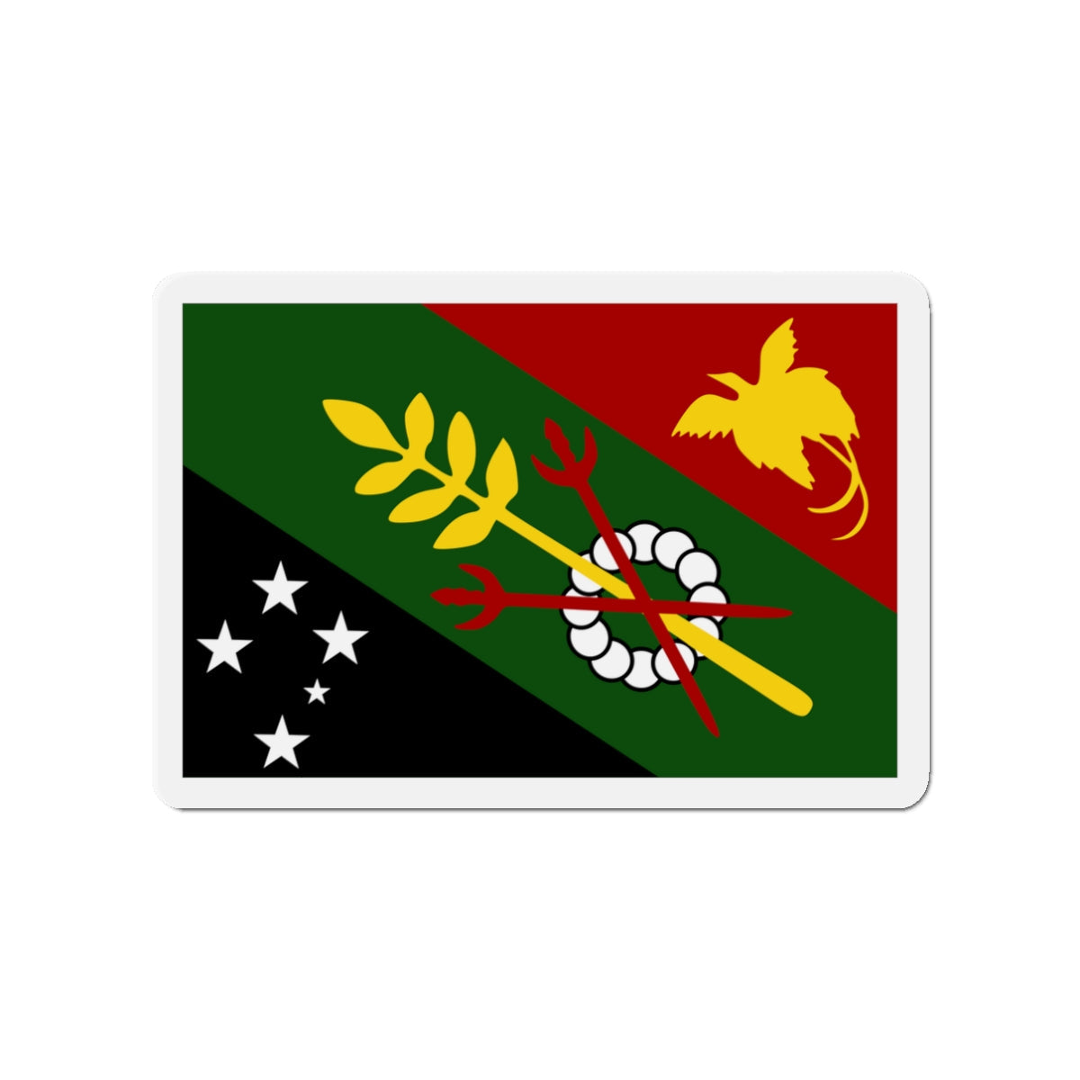 Flag of Chimbu Papa New Guinea - Die-Cut Magnet-3" x 3"-The Sticker Space