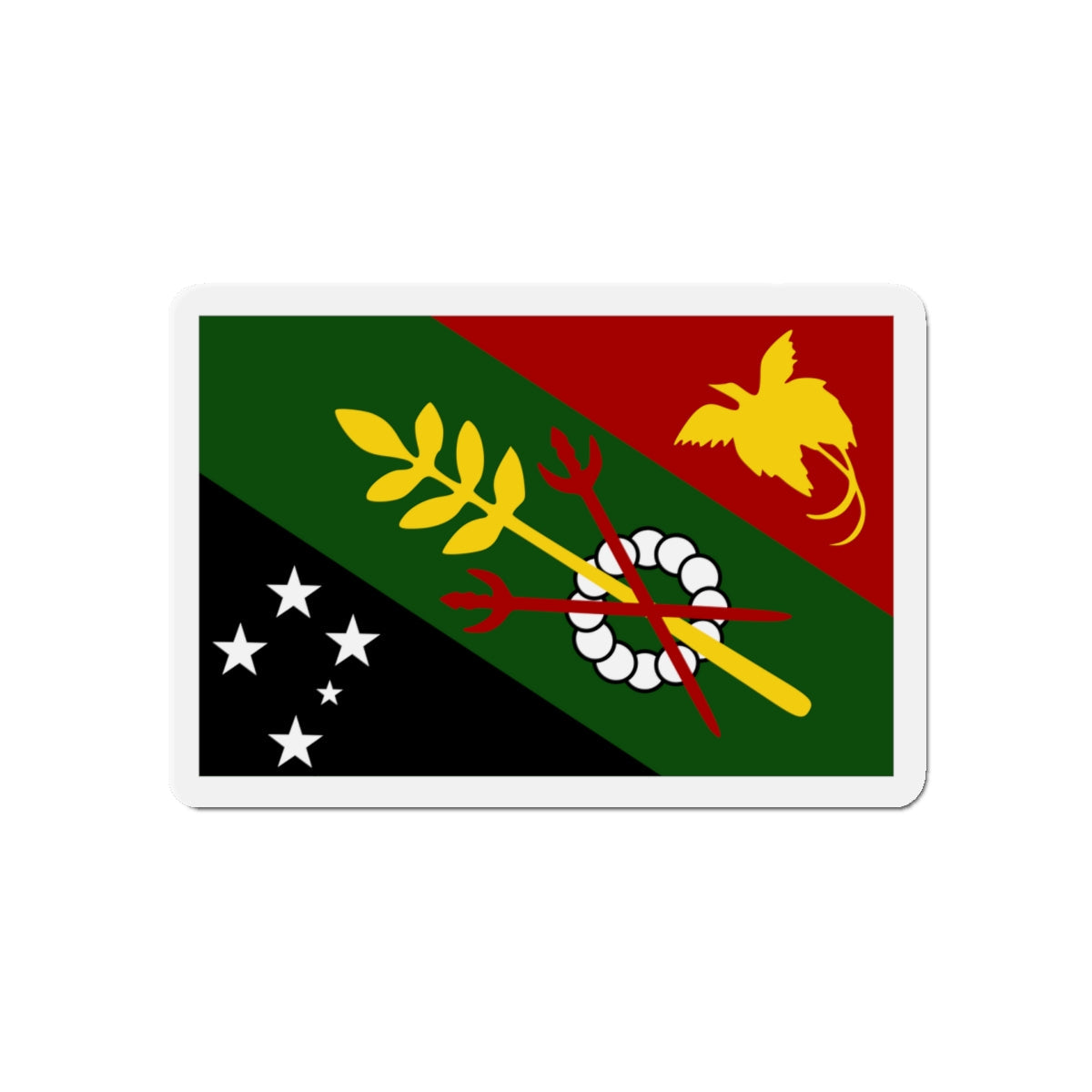 Flag of Chimbu Papa New Guinea - Die-Cut Magnet-5" x 5"-The Sticker Space