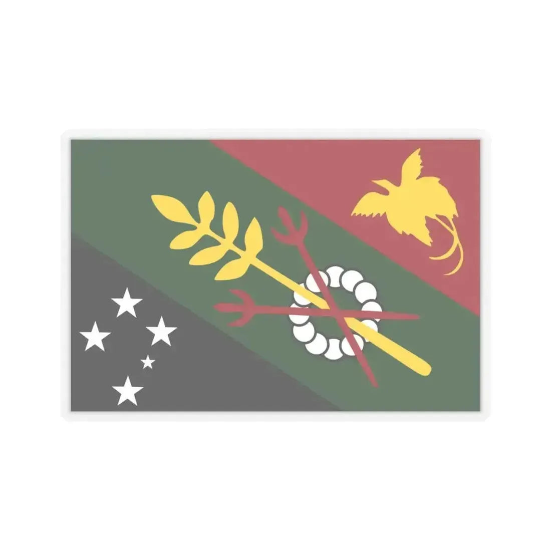 Flag of Chimbu Papa New Guinea - STICKER Vinyl Kiss-Cut Decal 6 Inch Transparent - The Sticker Space