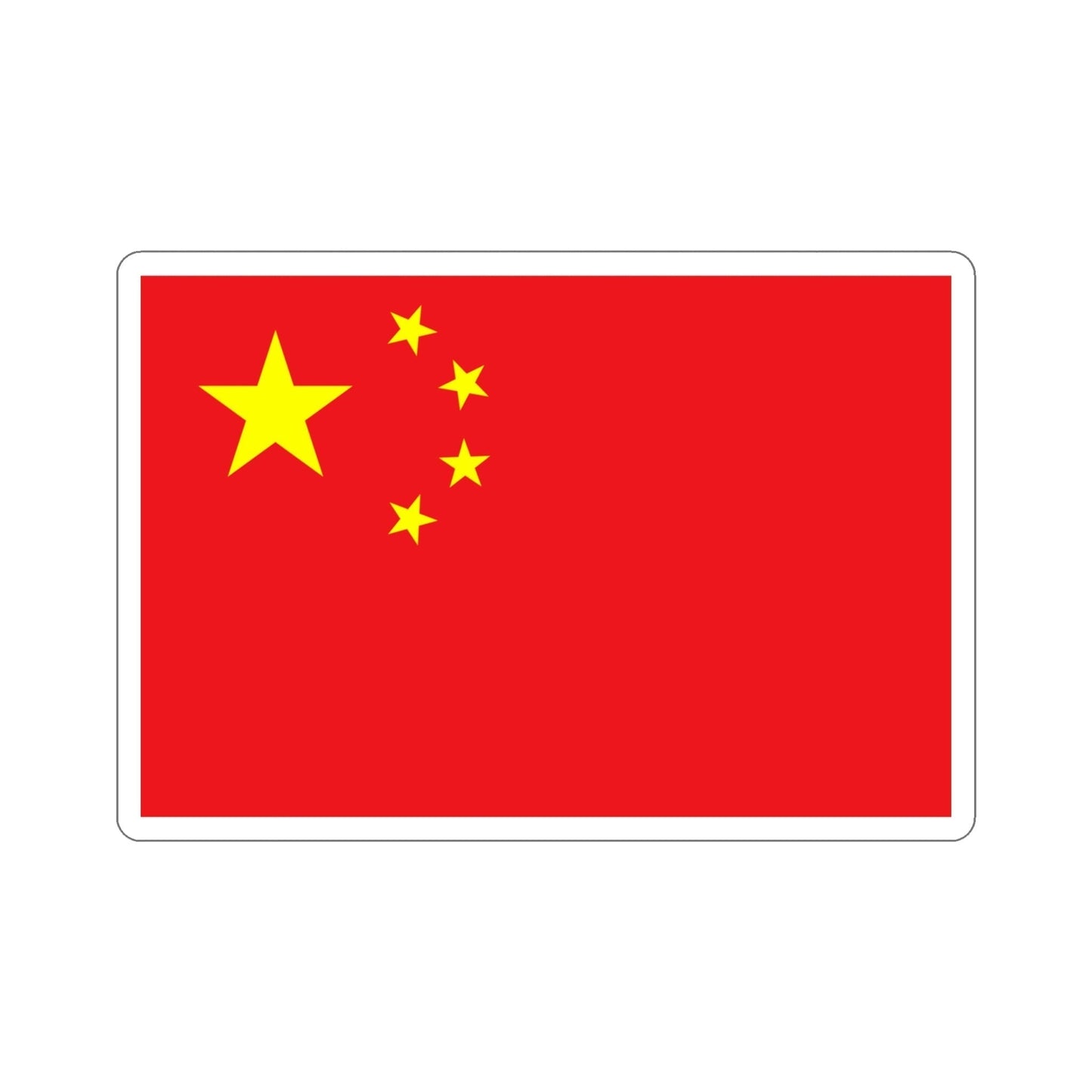 Flag of China STICKER Vinyl Die-Cut Decal-4 Inch-The Sticker Space