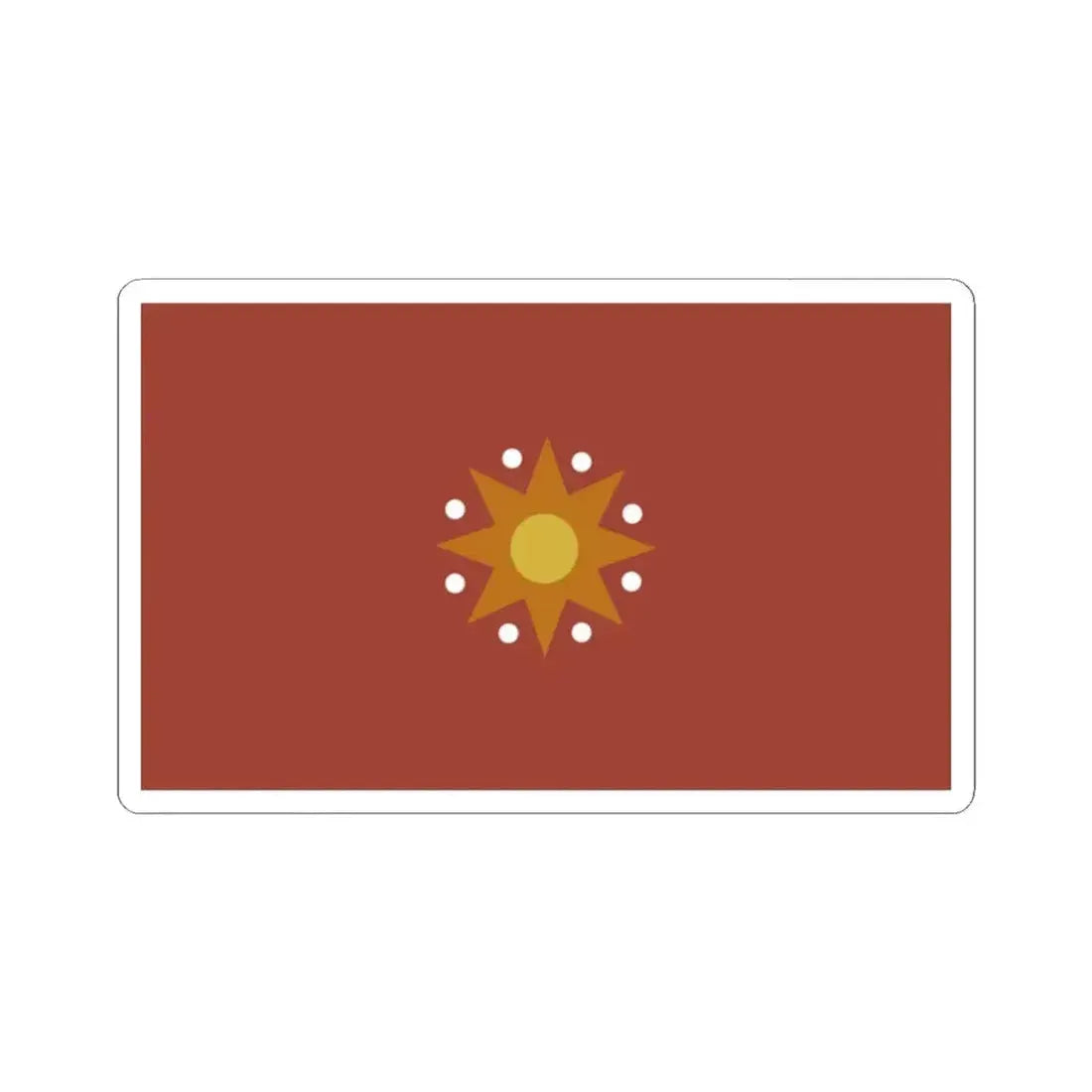 Flag of Chinese Federation (China) STICKER Vinyl Kiss-Cut Decal 2 Inch White - The Sticker Space