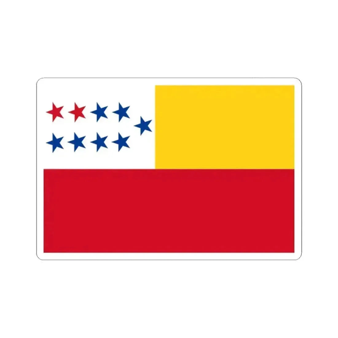 Flag of Chone (Ecuador) STICKER Vinyl Kiss-Cut Decal 2 Inch White - The Sticker Space