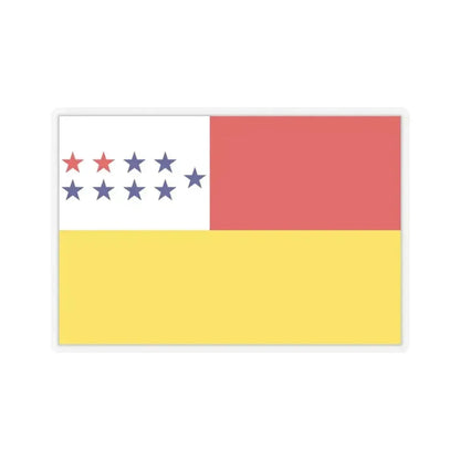 Flag of Chone Ecuador - STICKER Vinyl Kiss-Cut Decal 3 Inch Transparent - The Sticker Space
