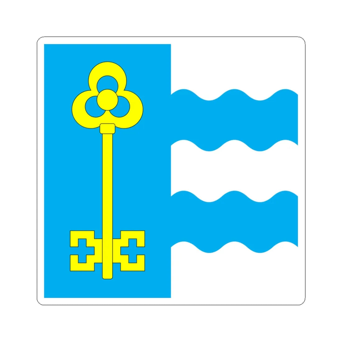 Flag of Chop (Ukraine) STICKER Vinyl Kiss-Cut Decal 3 Inch White - The Sticker Space