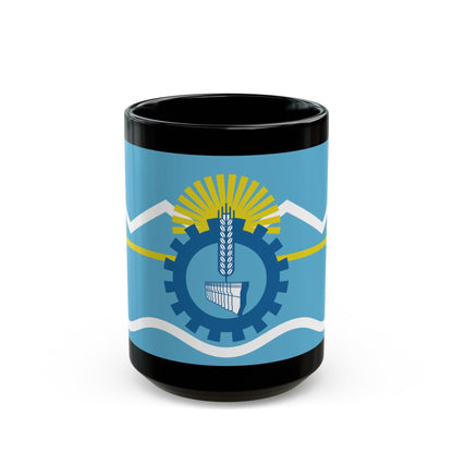 Flag of Chubut Province Argentina - Black Coffee Mug-15oz-The Sticker Space