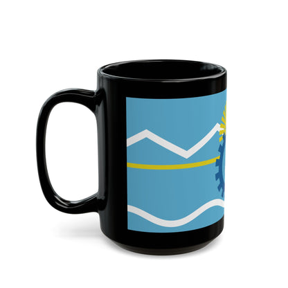 Flag of Chubut Province Argentina - Black Coffee Mug-The Sticker Space