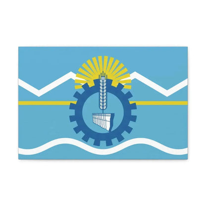 Flag of Chubut Province Argentina - Canvas Wall Art 18″ x 12″ 1.25" - The Sticker Space