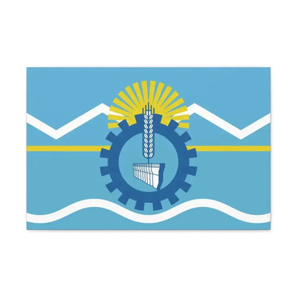 Flag of Chubut Province Argentina - Canvas Wall Art 24″ x 16″ 1.25" - The Sticker Space