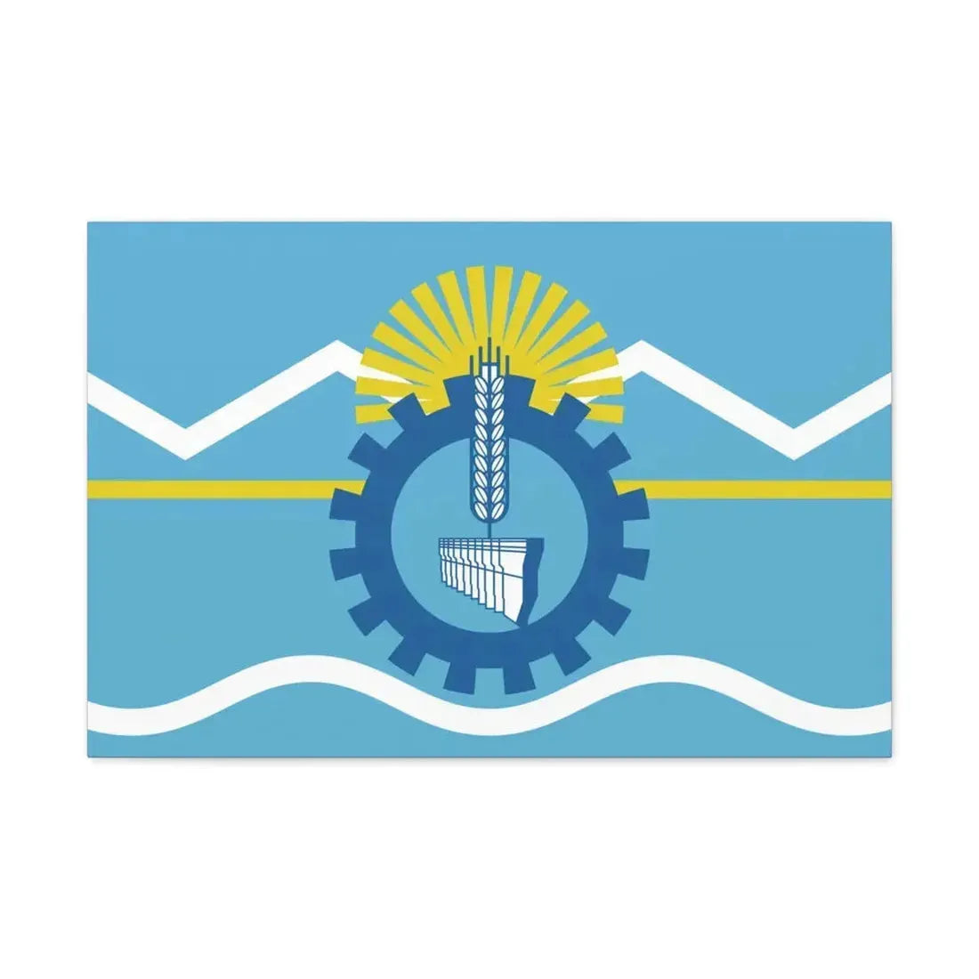 Flag of Chubut Province Argentina - Canvas Wall Art 30" x 20" 1.25" - The Sticker Space