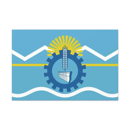 Flag of Chubut Province Argentina - Canvas Wall Art 36" x 24" 1.25" - The Sticker Space