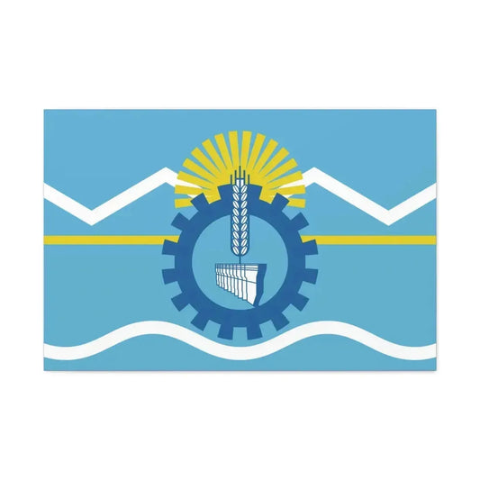 Flag of Chubut Province Argentina - Canvas Wall Art 36" x 24" 1.25" - The Sticker Space