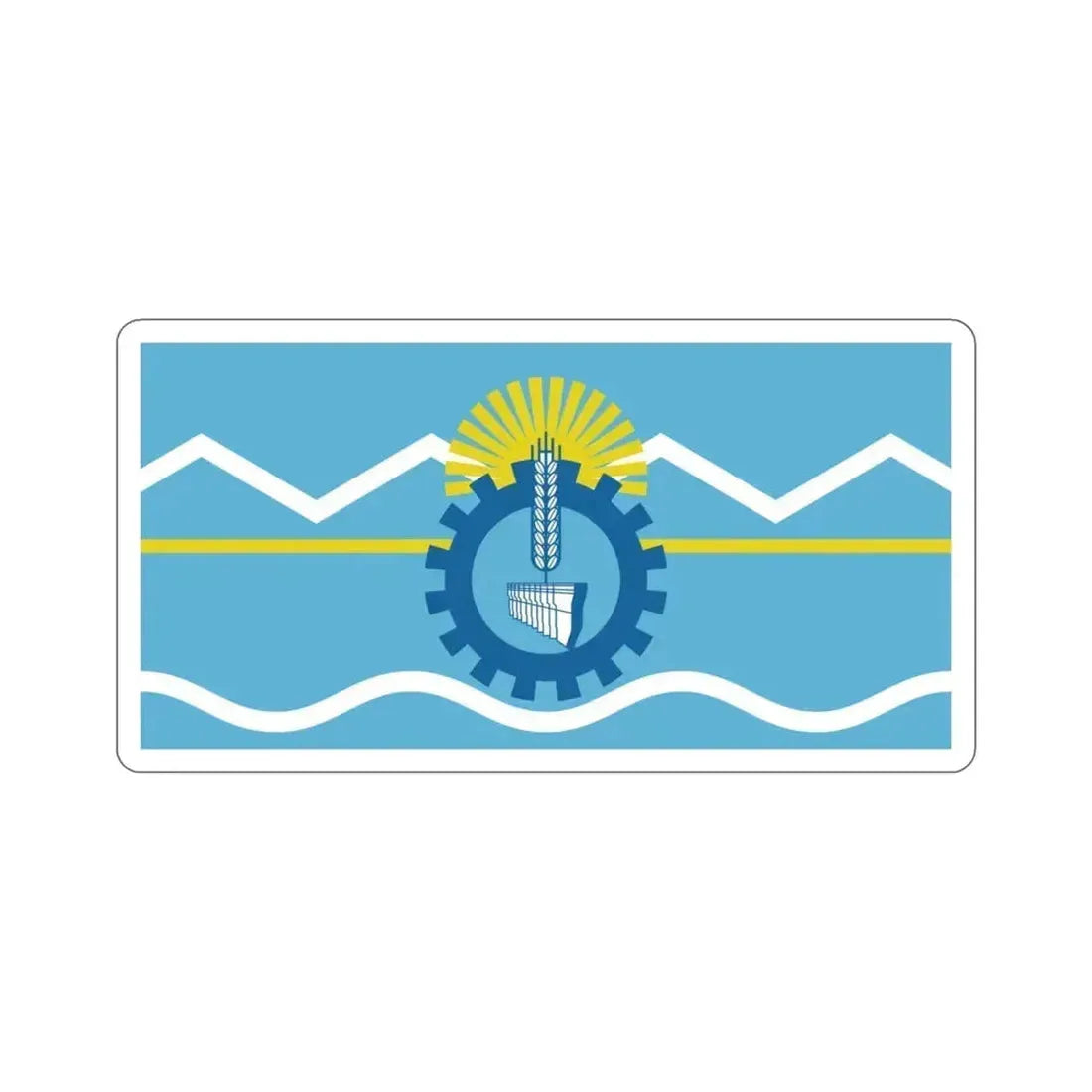 Flag of Chubut Province Argentina STICKER Vinyl Die-Cut Decal 3 Inch - The Sticker Space