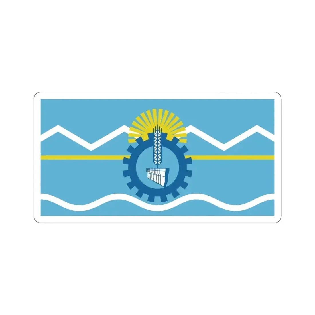 Flag of Chubut Province Argentina STICKER Vinyl Die-Cut Decal 4 Inch - The Sticker Space