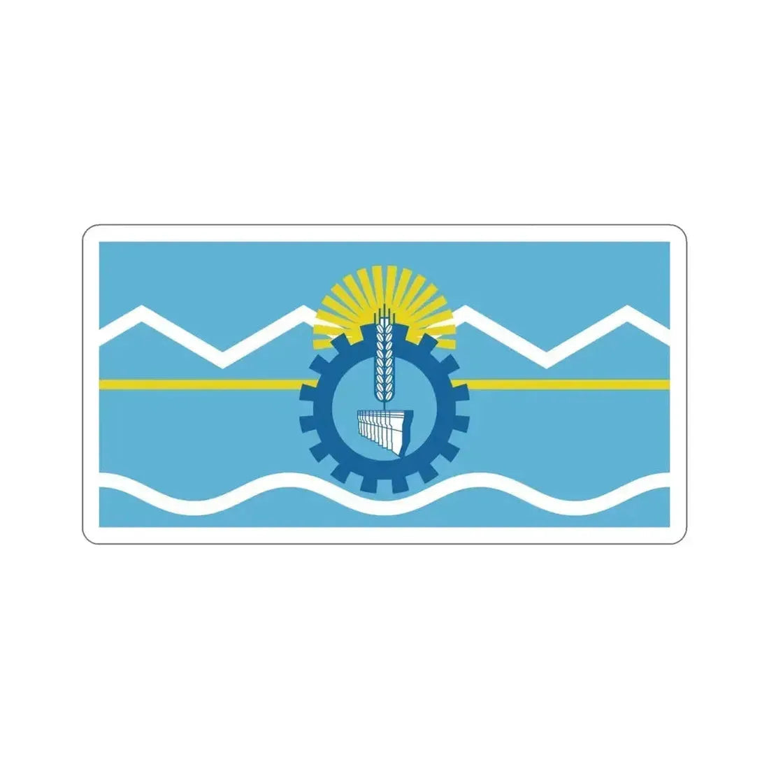 Flag of Chubut Province Argentina STICKER Vinyl Die-Cut Decal 5 Inch - The Sticker Space