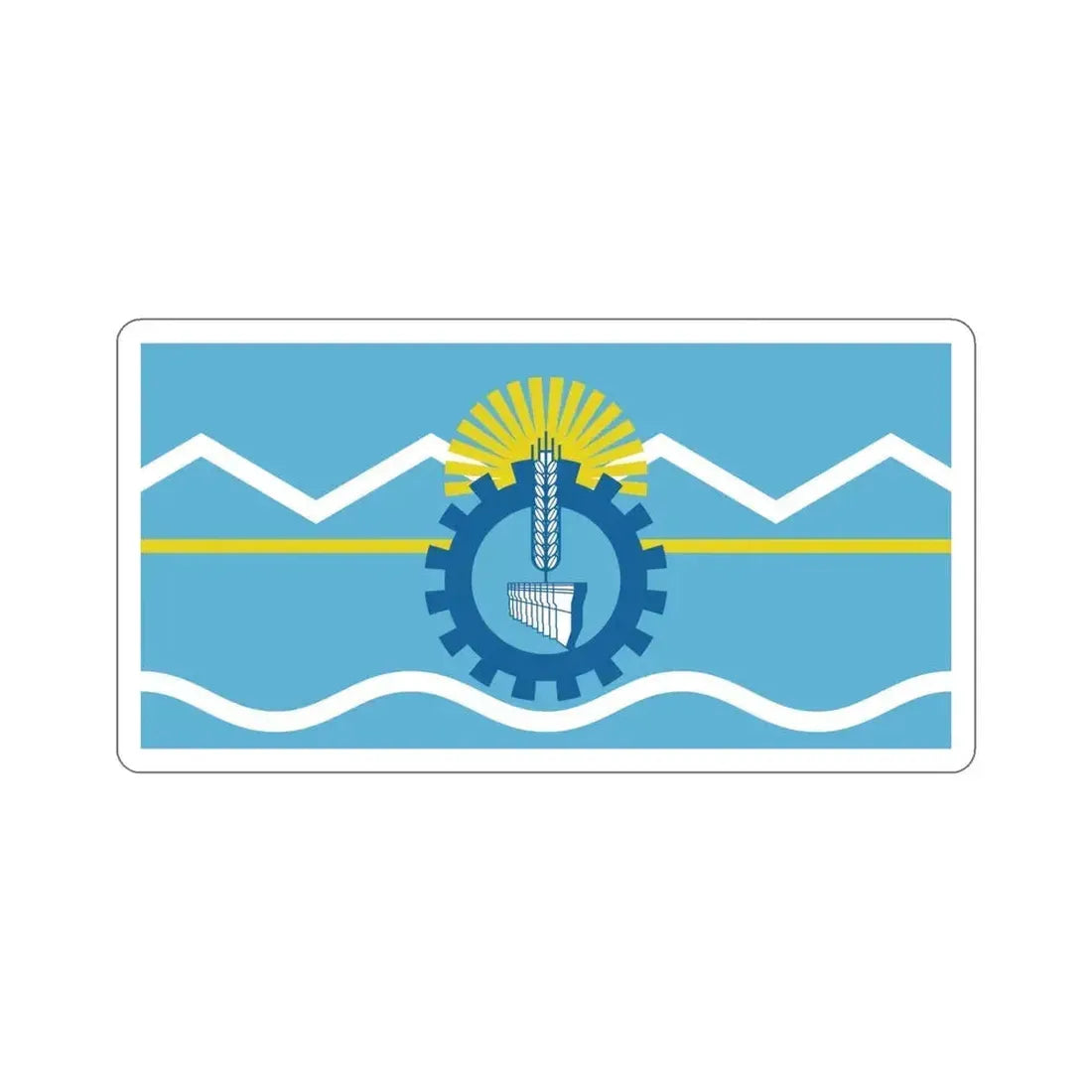 Flag of Chubut Province Argentina STICKER Vinyl Die-Cut Decal 5 Inch - The Sticker Space