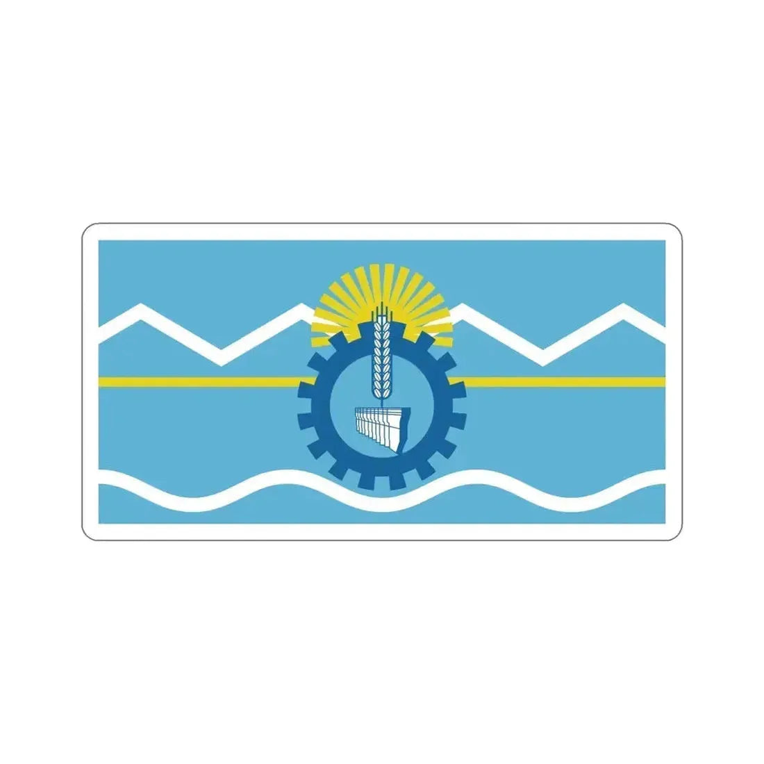 Flag of Chubut Province Argentina STICKER Vinyl Die-Cut Decal 6 Inch - The Sticker Space