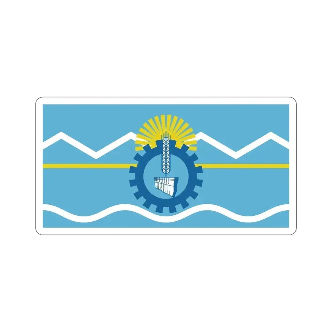 Flag of Chubut Province Argentina STICKER Vinyl Die-Cut Decal 6 Inch - The Sticker Space