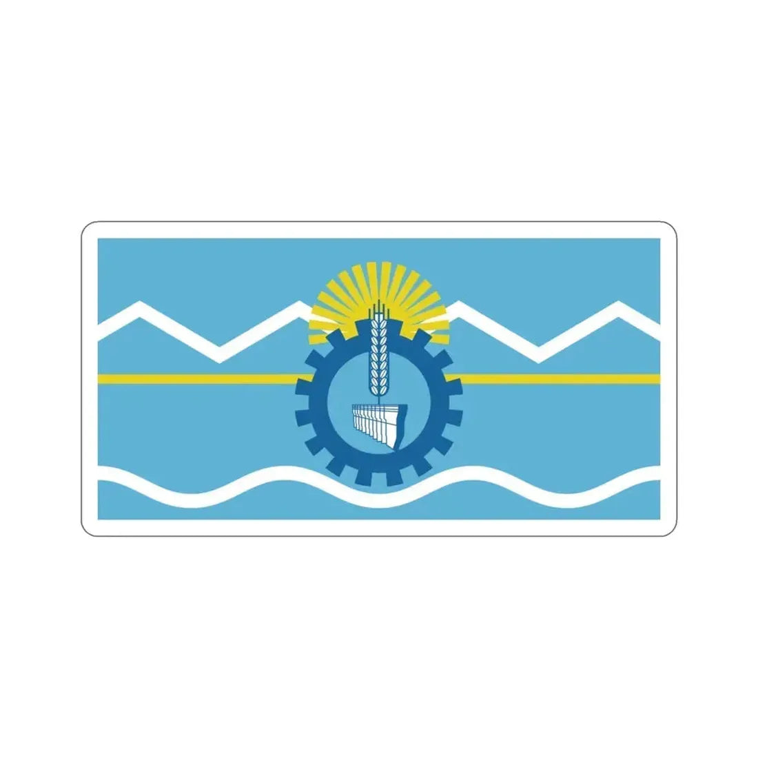 Flag of Chubut Province Argentina STICKER Vinyl Die-Cut Decal - The Sticker Space