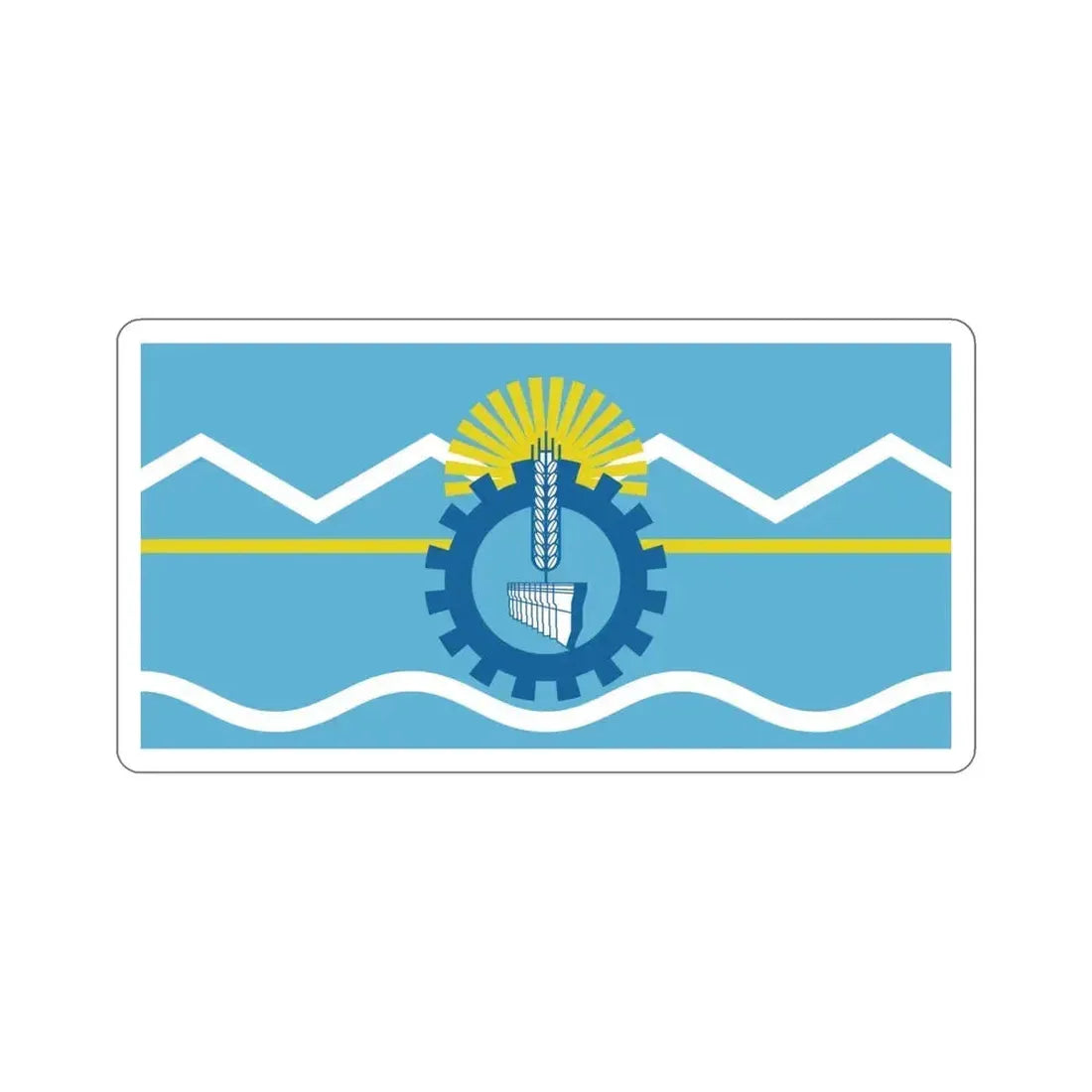 Flag of Chubut Province Argentina STICKER Vinyl Die-Cut Decal - The Sticker Space