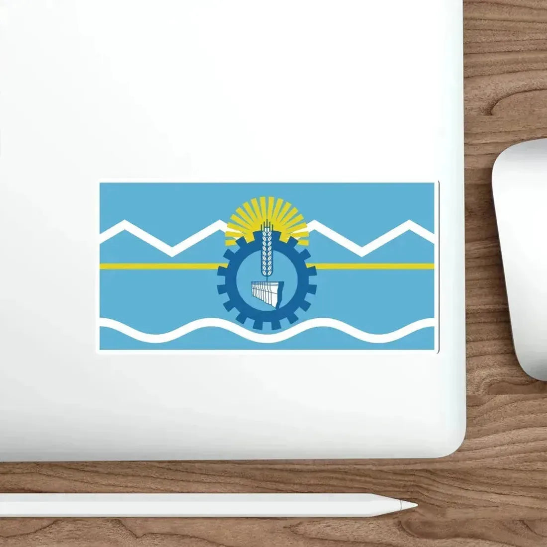 Flag of Chubut Province Argentina STICKER Vinyl Die-Cut Decal - The Sticker Space
