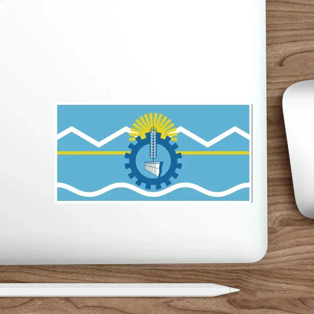 Flag of Chubut Province Argentina STICKER Vinyl Die-Cut Decal - The Sticker Space