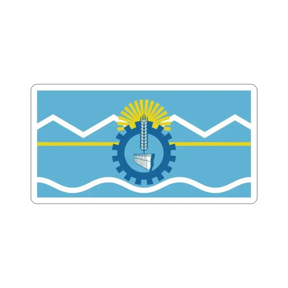 Flag of Chubut Province Argentina STICKER Vinyl Die-Cut Decal - The Sticker Space