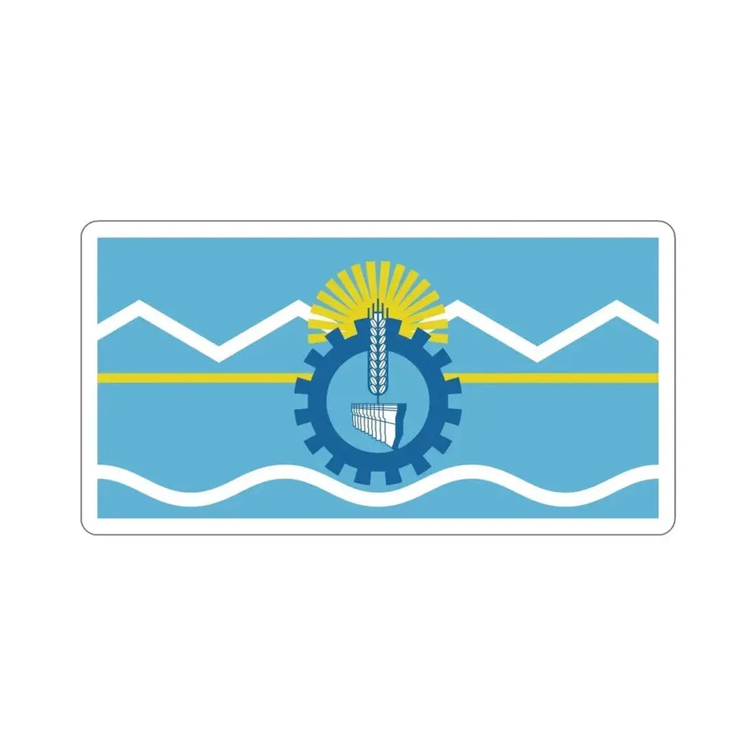 Flag of Chubut Province Argentina STICKER Vinyl Die-Cut Decal - The Sticker Space