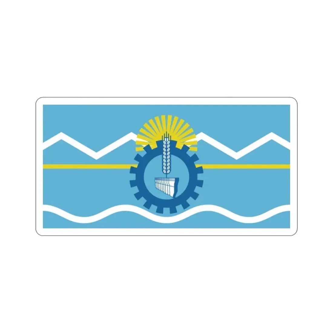 Flag of Chubut Province Argentina STICKER Vinyl Die-Cut Decal - The Sticker Space