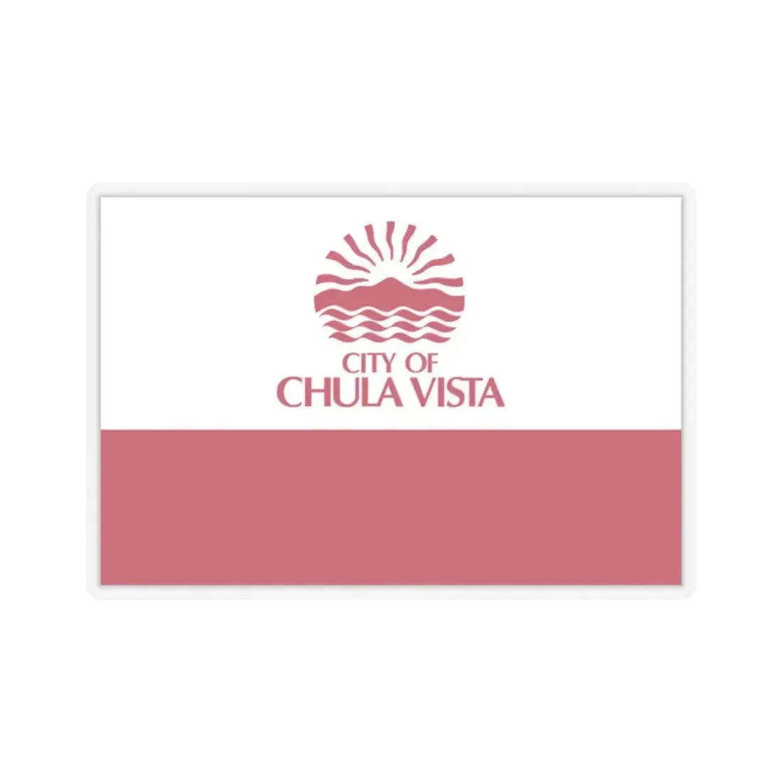 Flag of Chula Vista, California - STICKER Vinyl Kiss-Cut Decal 2 Inch Transparent - The Sticker Space
