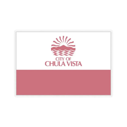 Flag of Chula Vista, California - STICKER Vinyl Kiss-Cut Decal 2 Inch Transparent - The Sticker Space
